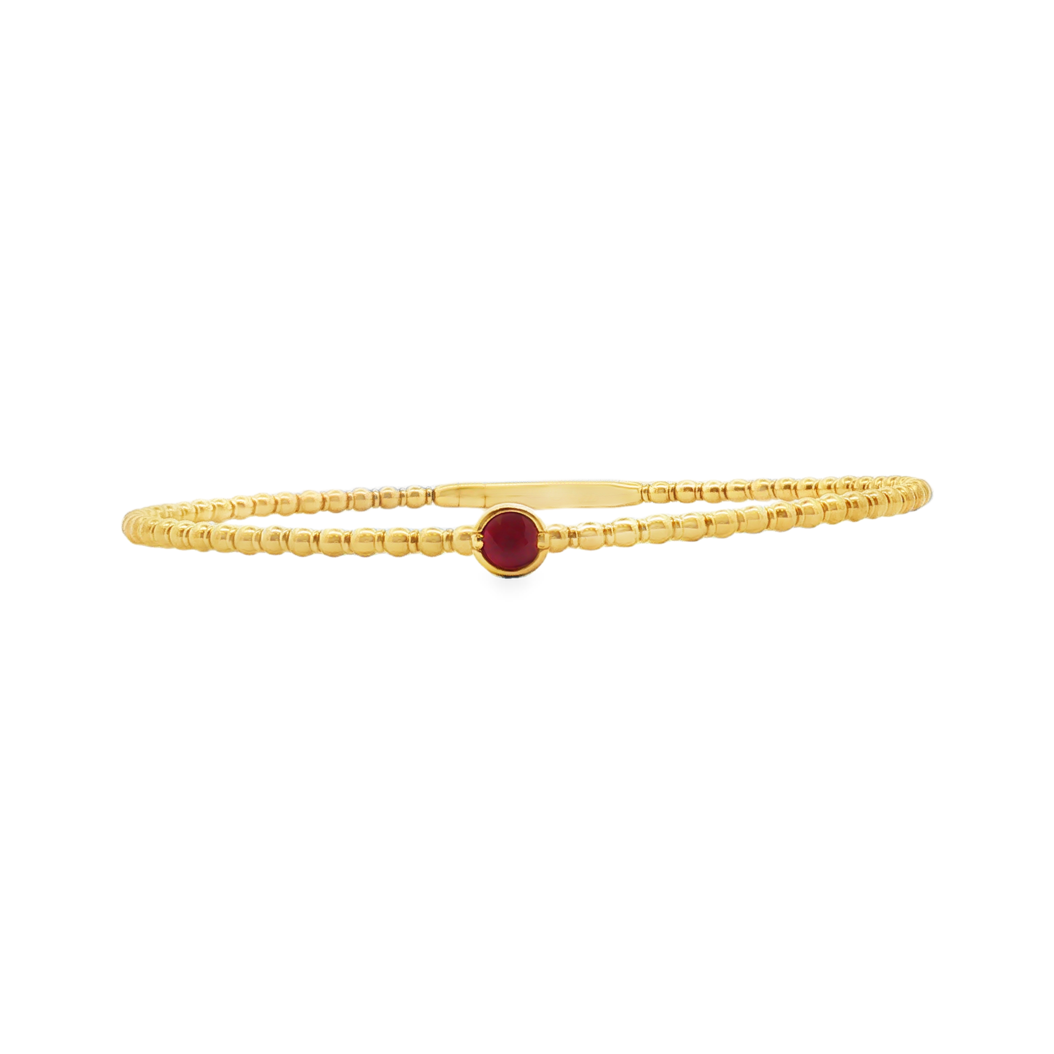 Irisa by Martin Binder Ruby Bezel Station Bangle Bracelet