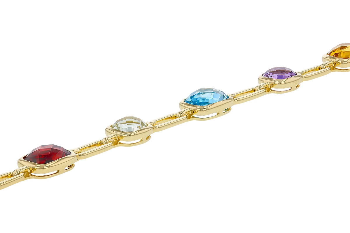 Allison Kaufman Semi-Precious Gemstone Link Bracelet