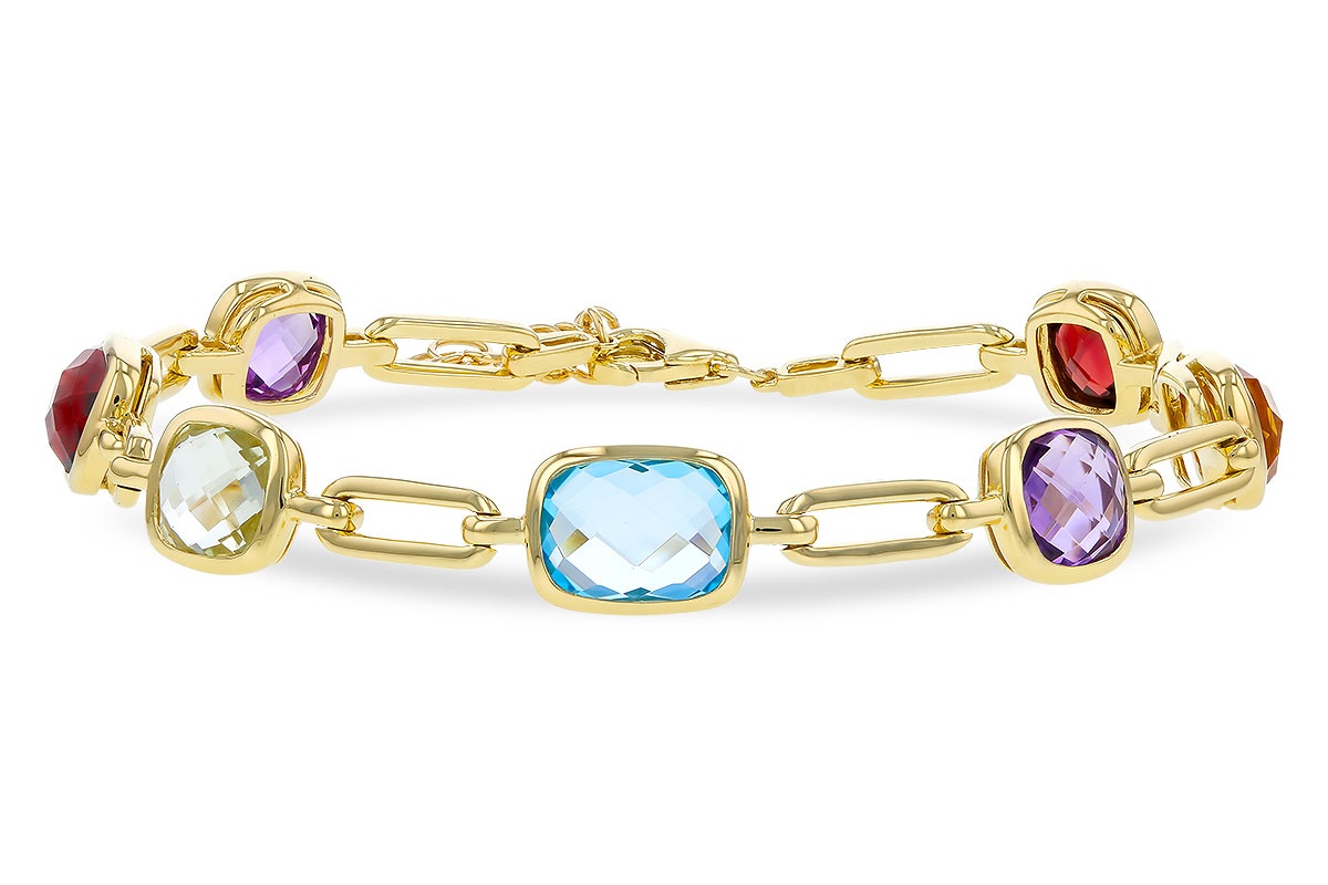 Allison Kaufman Semi-Precious Gemstone Link Bracelet