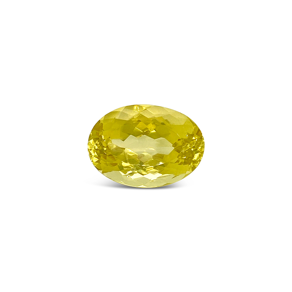 Oval Cut Golden Beryl Gemstone (18.37 Ct)