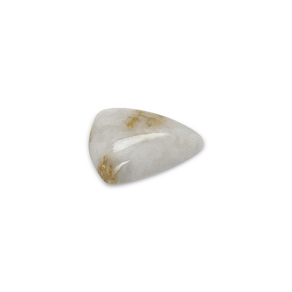 Trillion Cut Quartz & Gold Cabochon Gemstone (2.99 Ct)