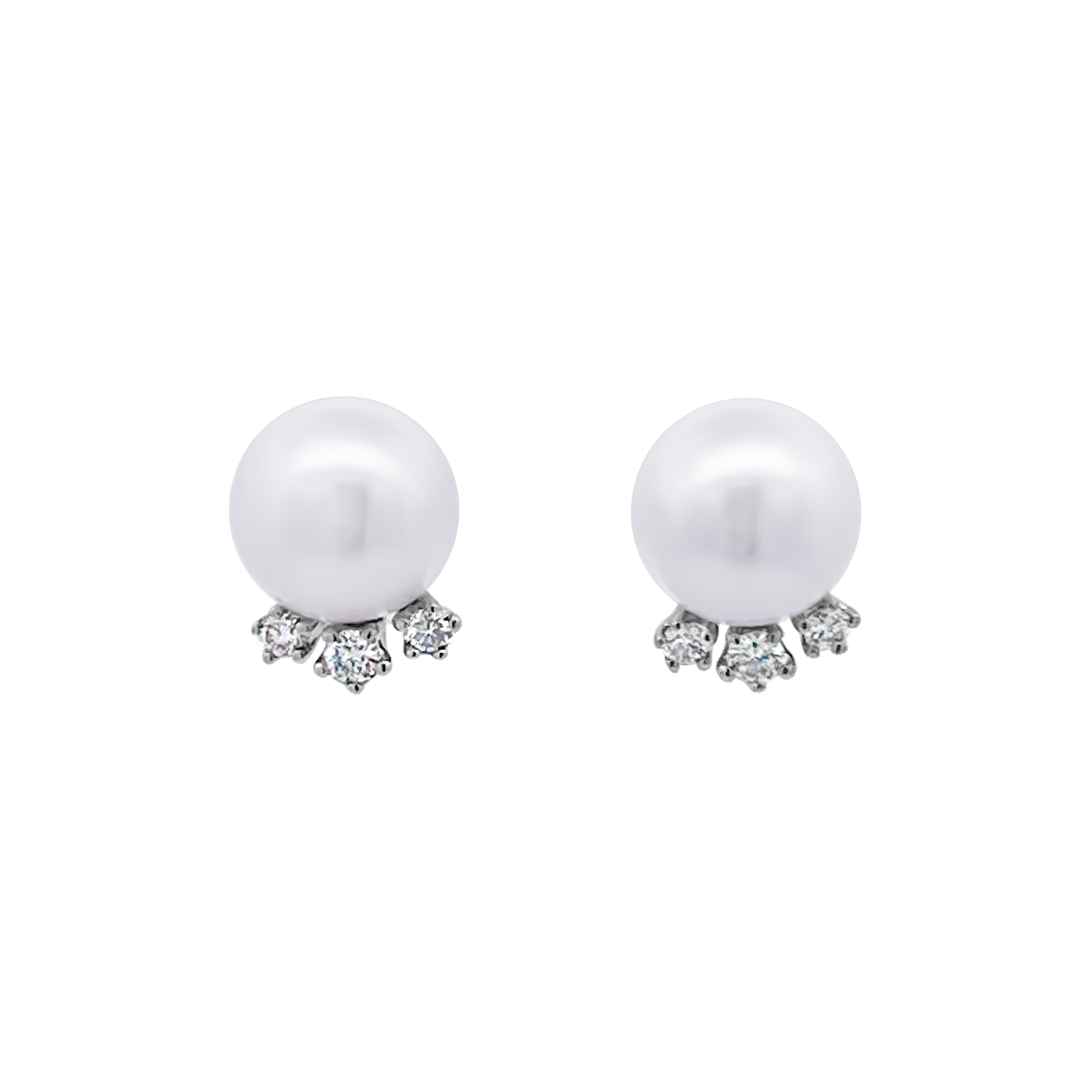 Miyana By Martin Binder Pearl & Diamond Accent Earrings