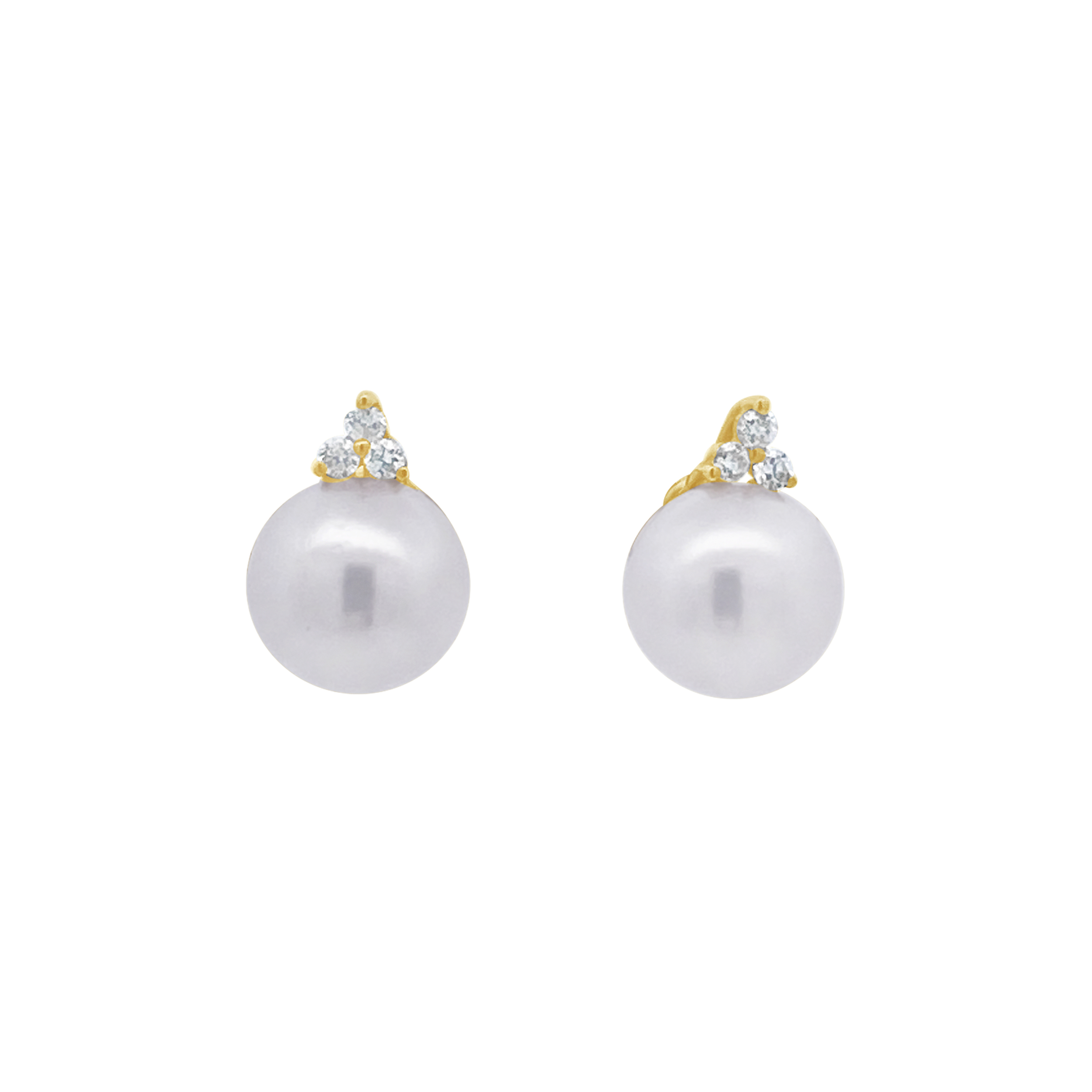 Miyana By Martin Binder Pearl & Diamond Stud Earrings