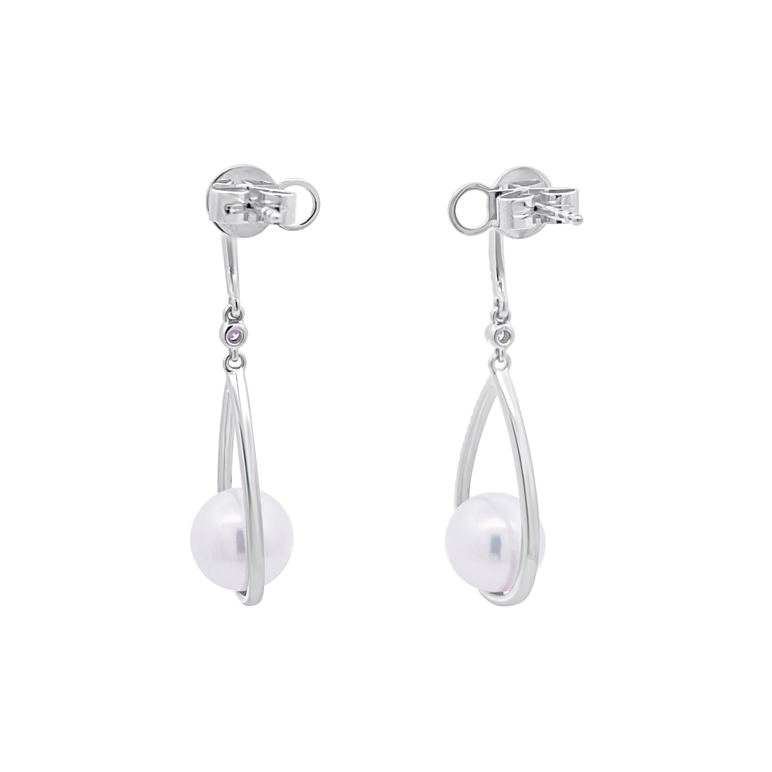 Miyana By Martin Binder Akoya Pearl & Diamond Dangle Earrings