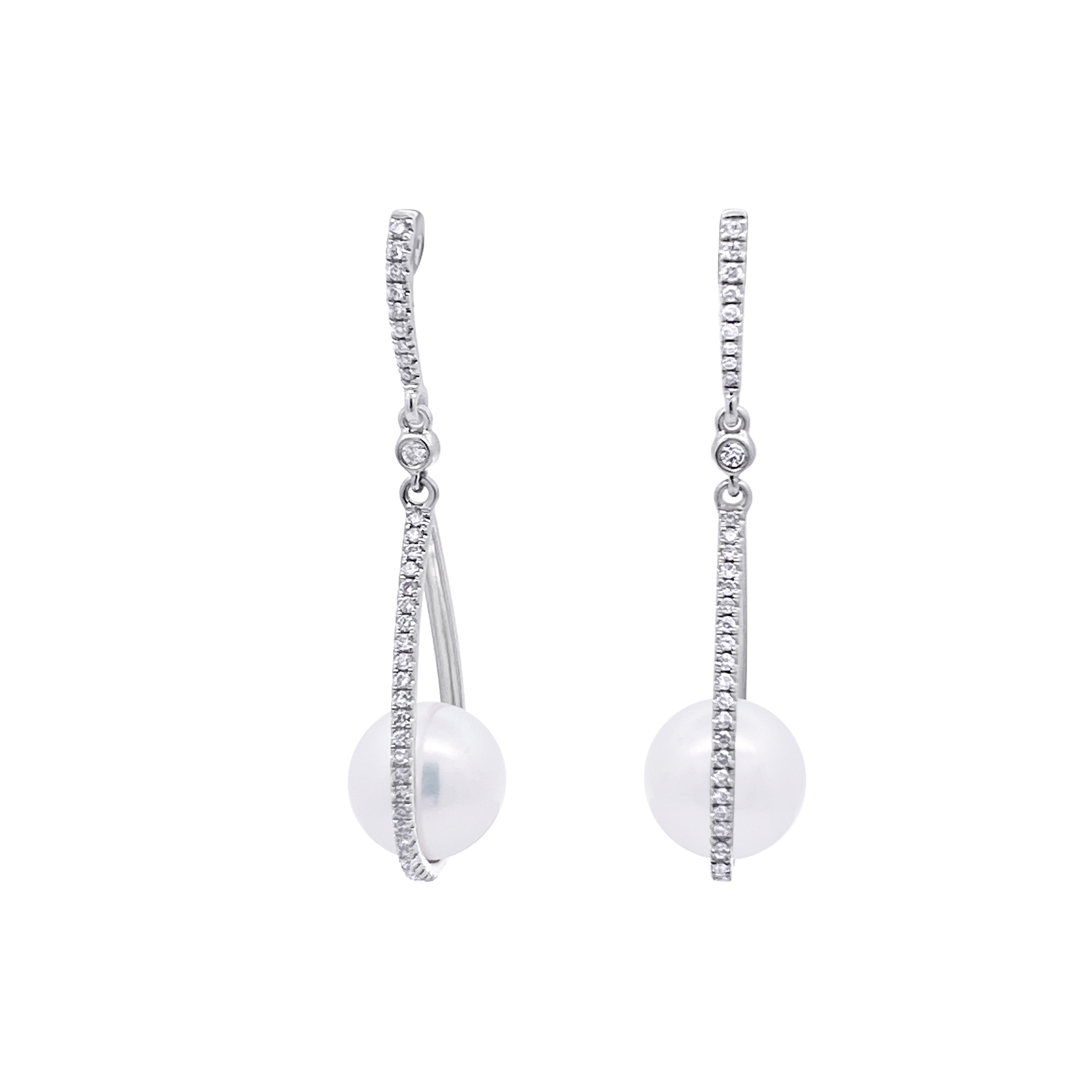 Miyana By Martin Binder Akoya Pearl & Diamond Dangle Earrings
