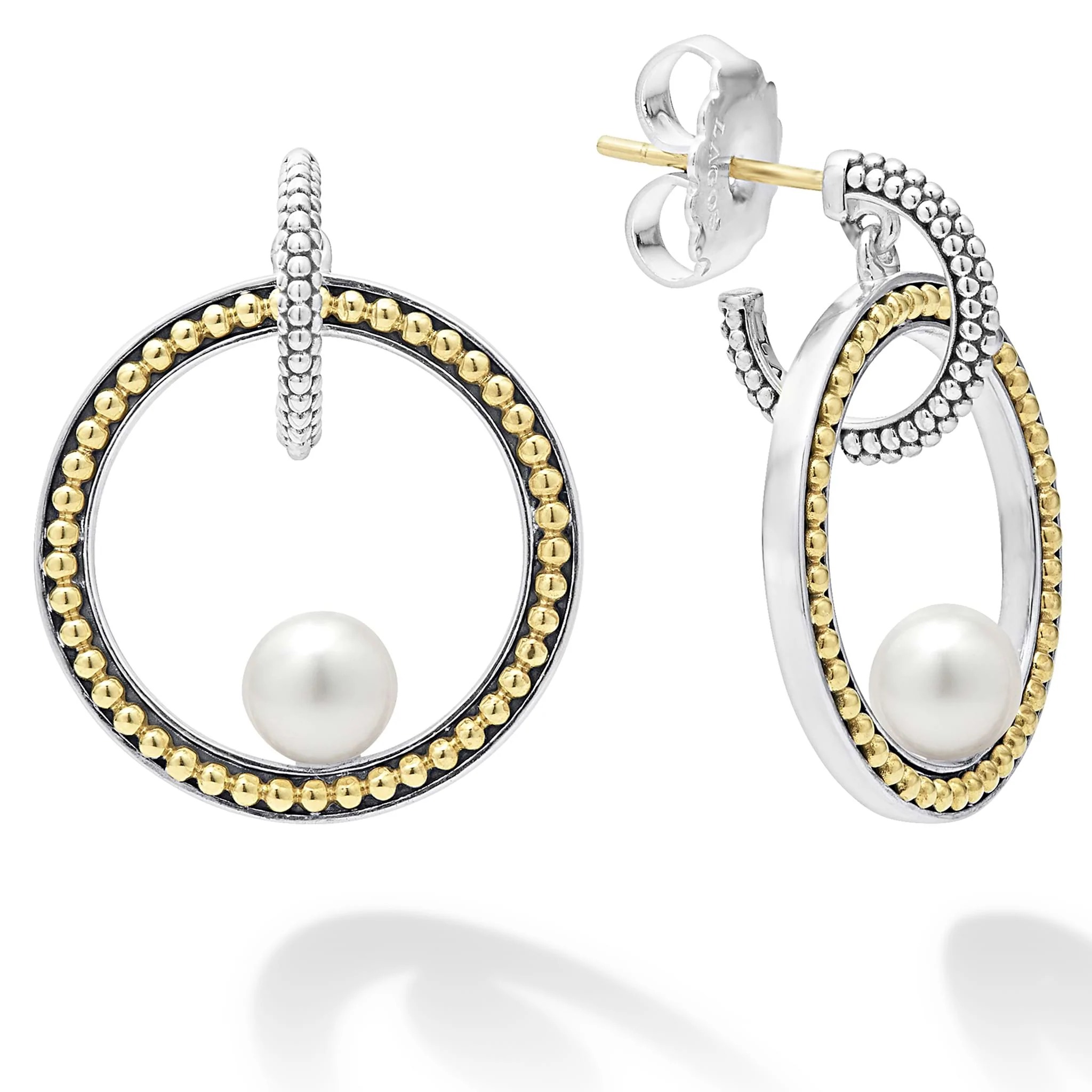 Lagos Luna Caviar Pearl Drop Earrings