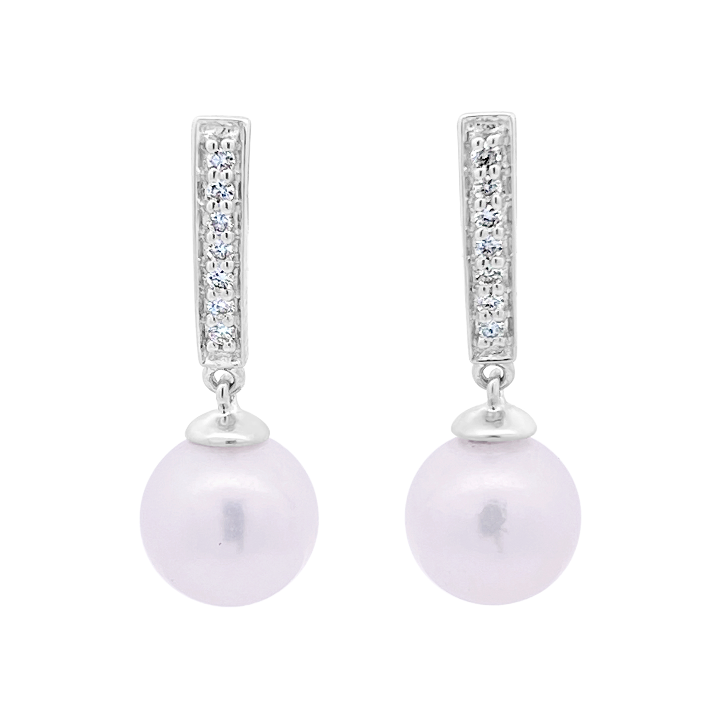 Miyana By Martin Binder Akoya Pearl & Diamond Dangle Earrings