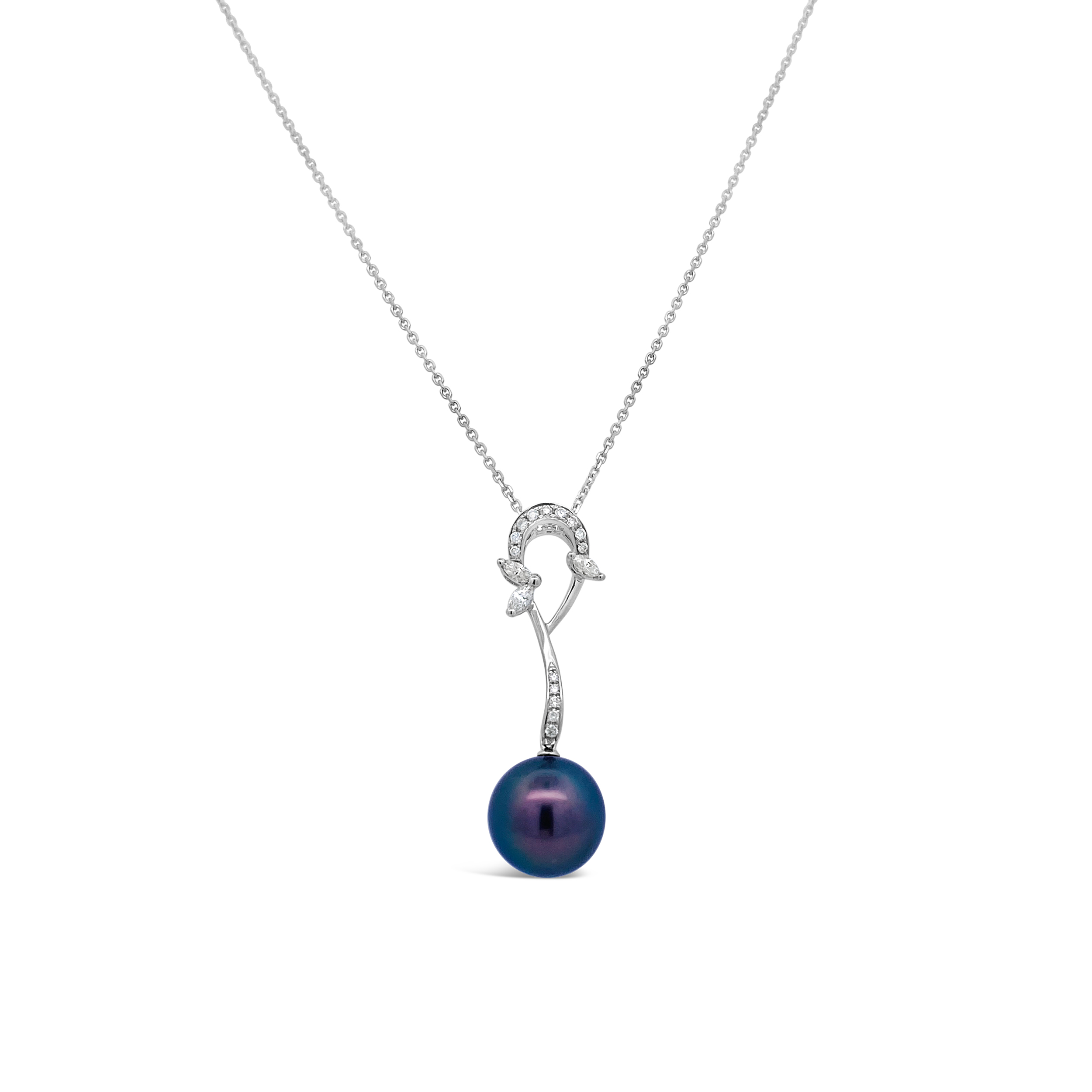 Miyana by Martin Binder Black South Sea Pearl & Diamond Necklace
