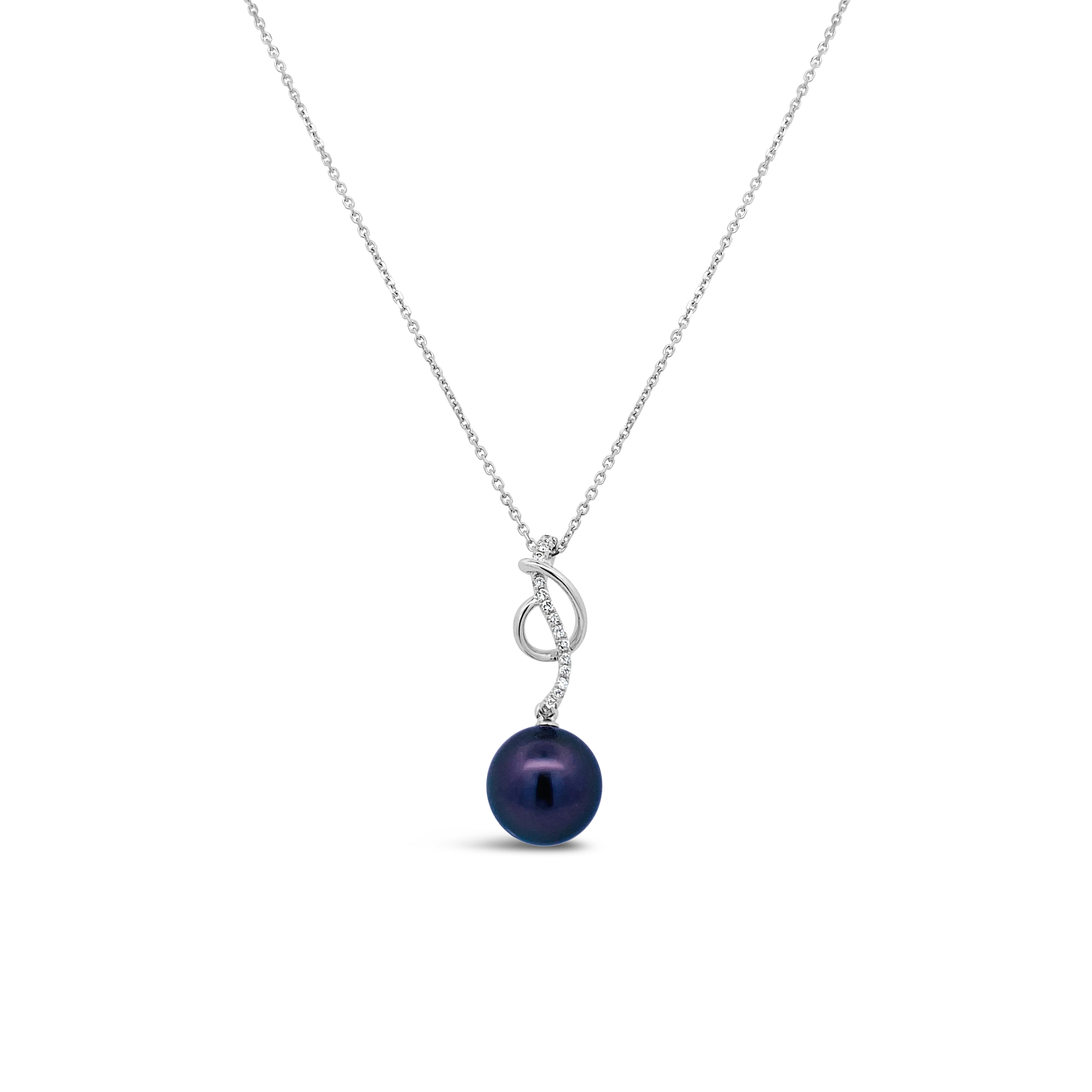 Miyana by Martin Binder Black South Sea Pearl & Diamond Necklace