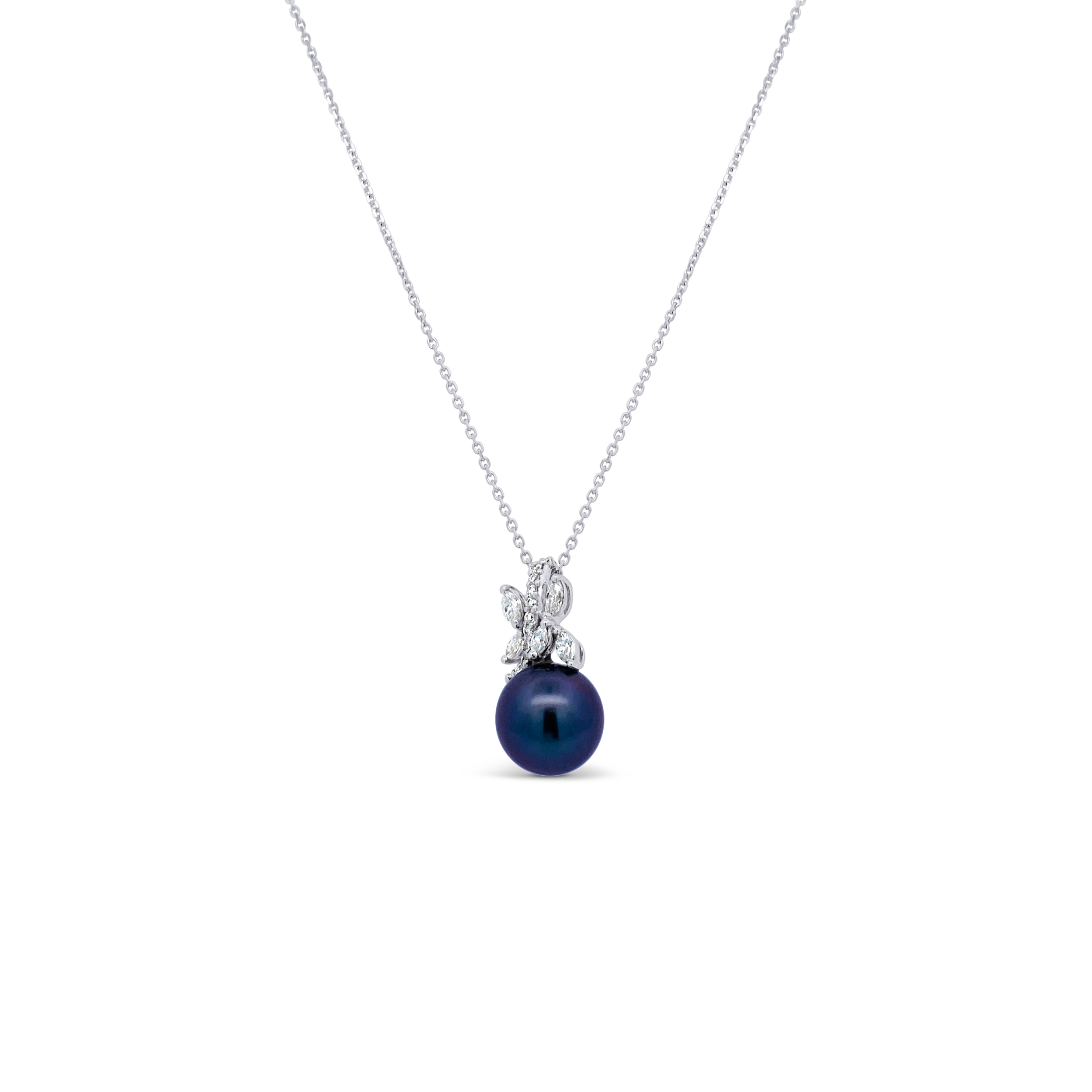 Miyana by Martin Binder Black South Sea Pearl & Diamond Necklace