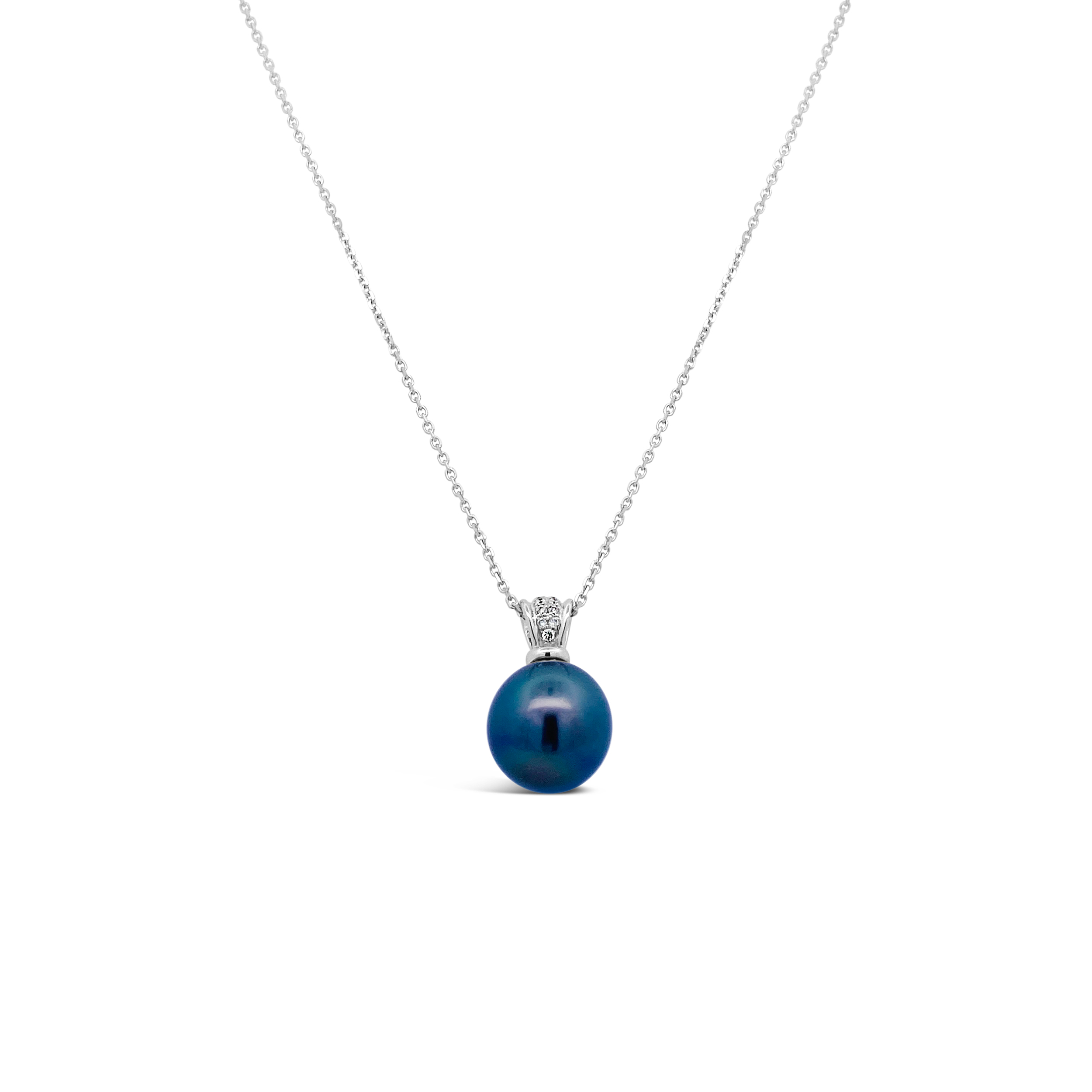 Miyana by Martin Binder Black South Sea Pearl & Diamond Necklace