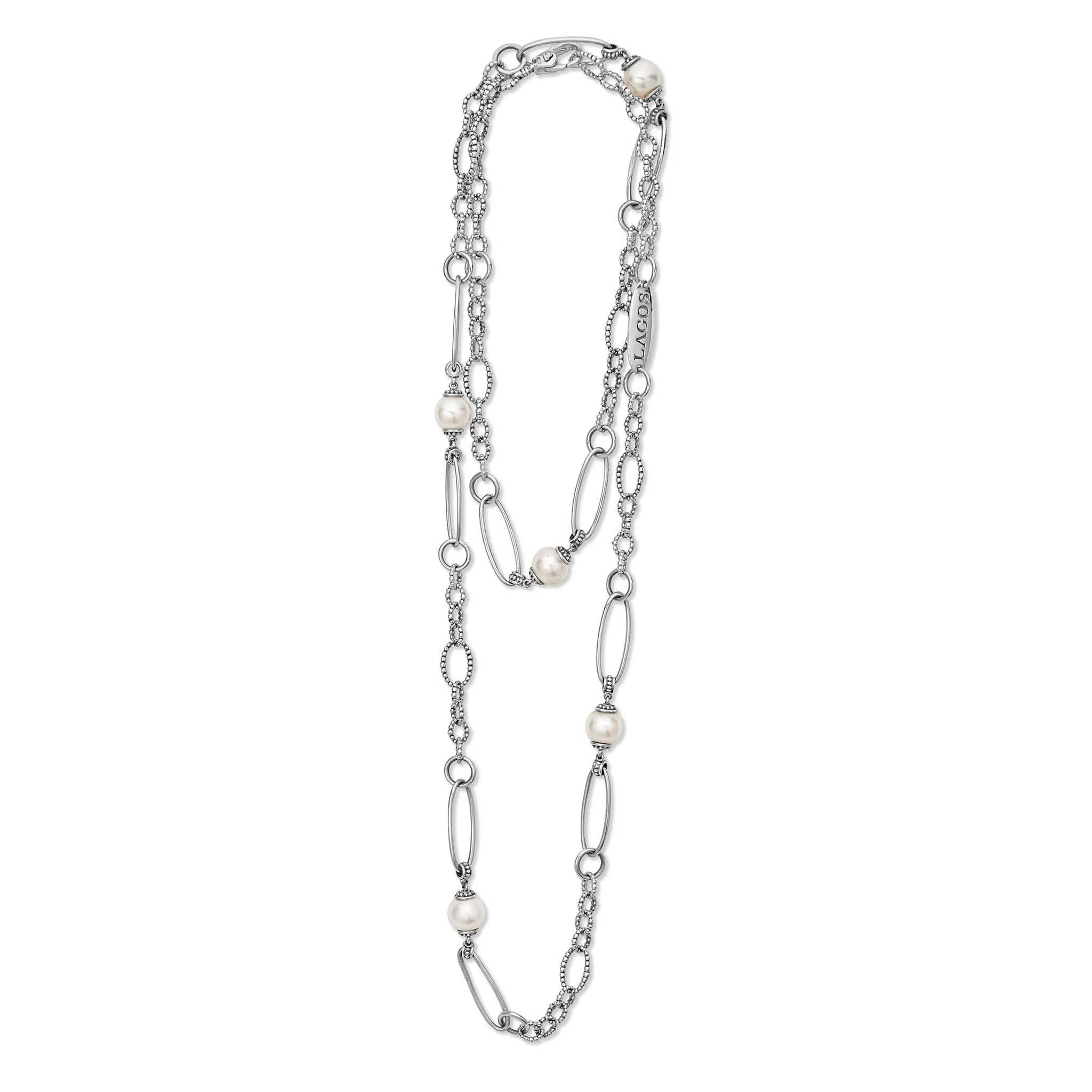 Lagos Luna Pearl Link Necklace