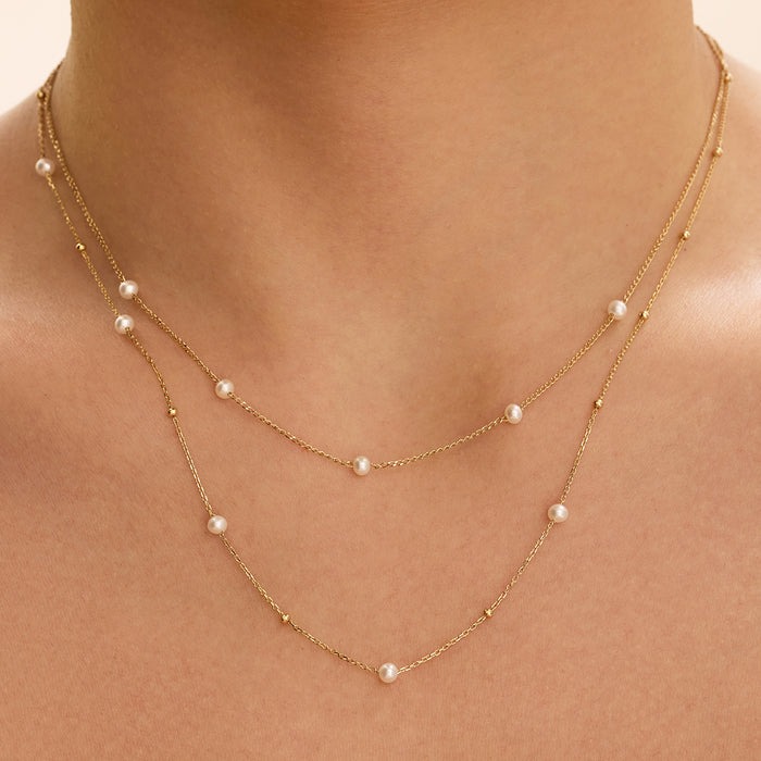 Aurelie Gi Carolina Pearl Station Necklace