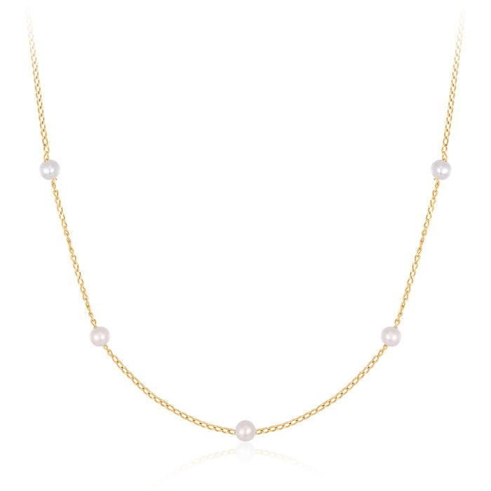 Aurelie Gi Carolina Pearl Station Necklace