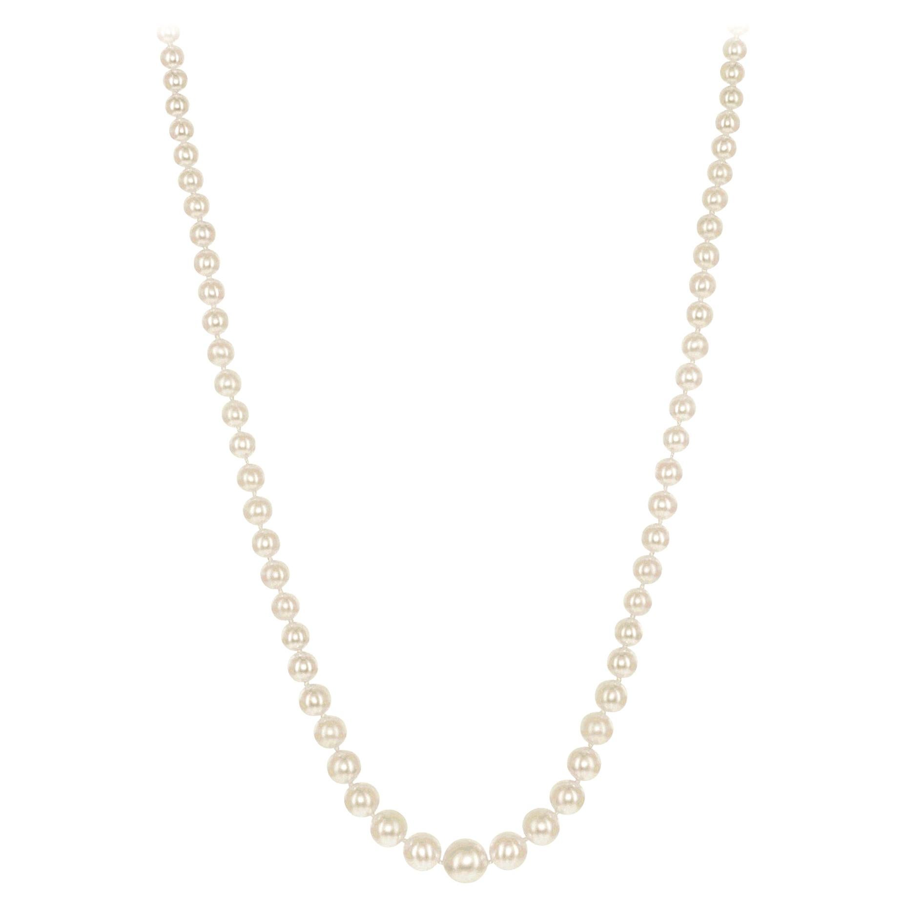 Estate by Martin Binder Graduated Akoya Pearl Strand Necklace