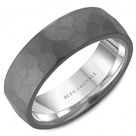 Crown Ring Gold & Tantalum Wedding Band