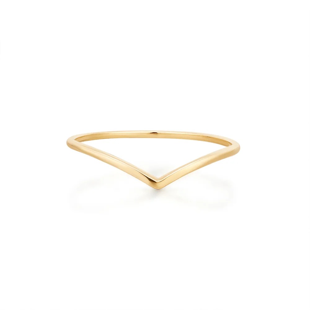 Aurelie Gi Vee Gold Wishbone Ring