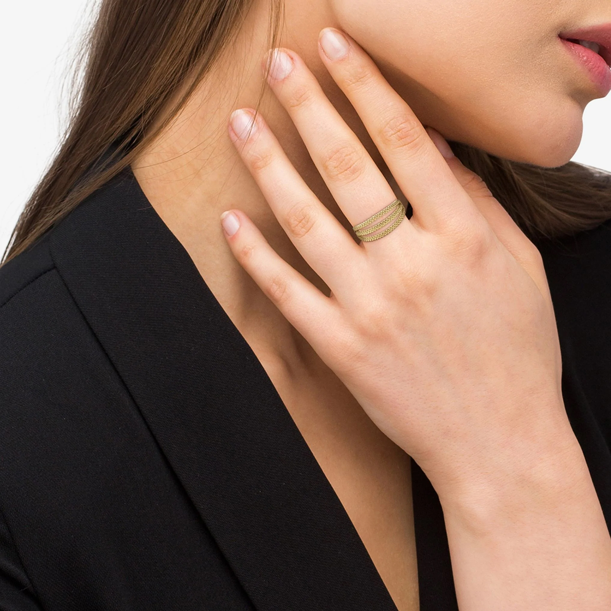 Lagos Signature Caviar Superfine Triple Band Ring