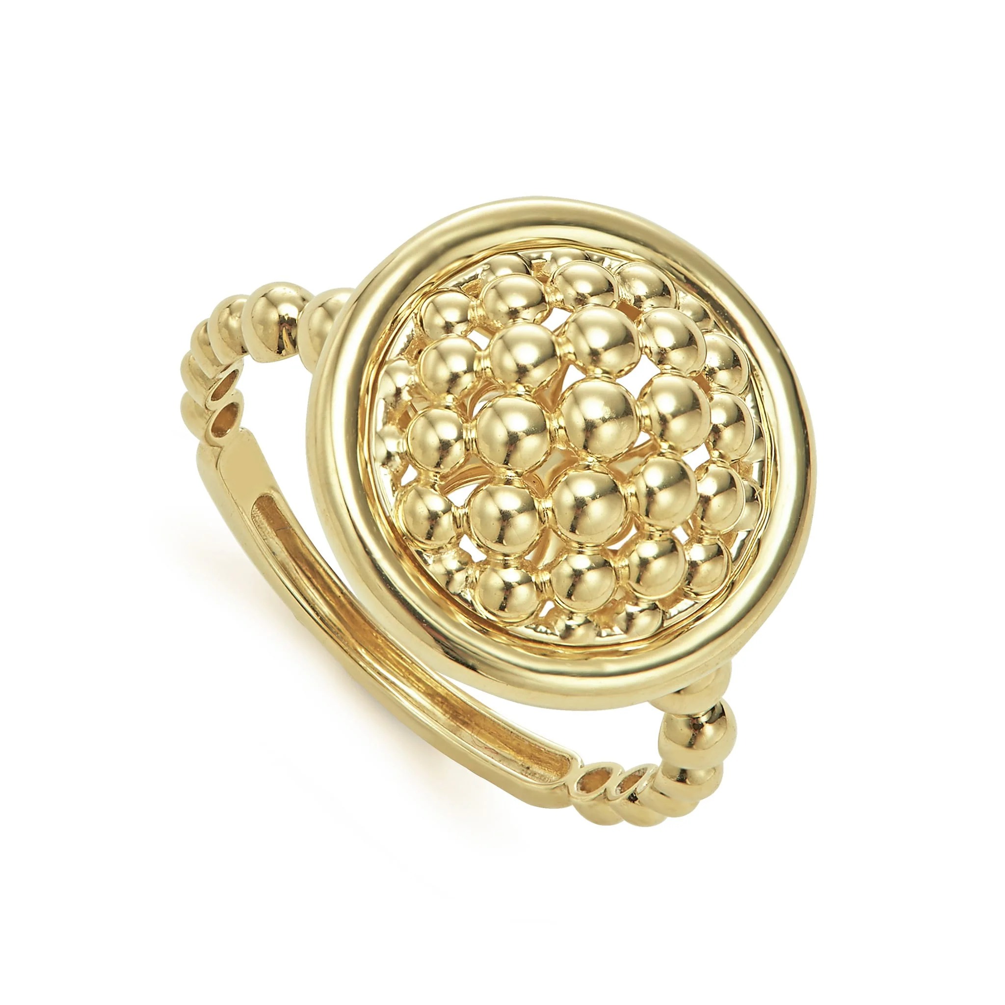 Lagos Meridian 18k Gold Caviar Ring
