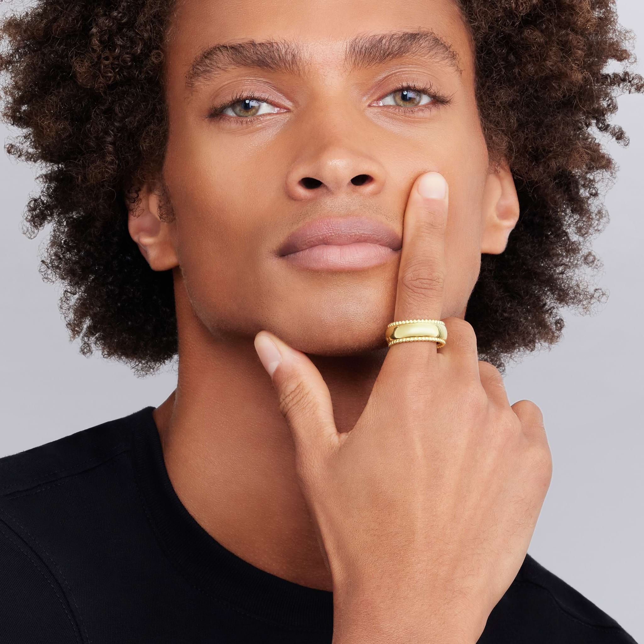 Lagos Men's Anthem 18k Gold Band Ring