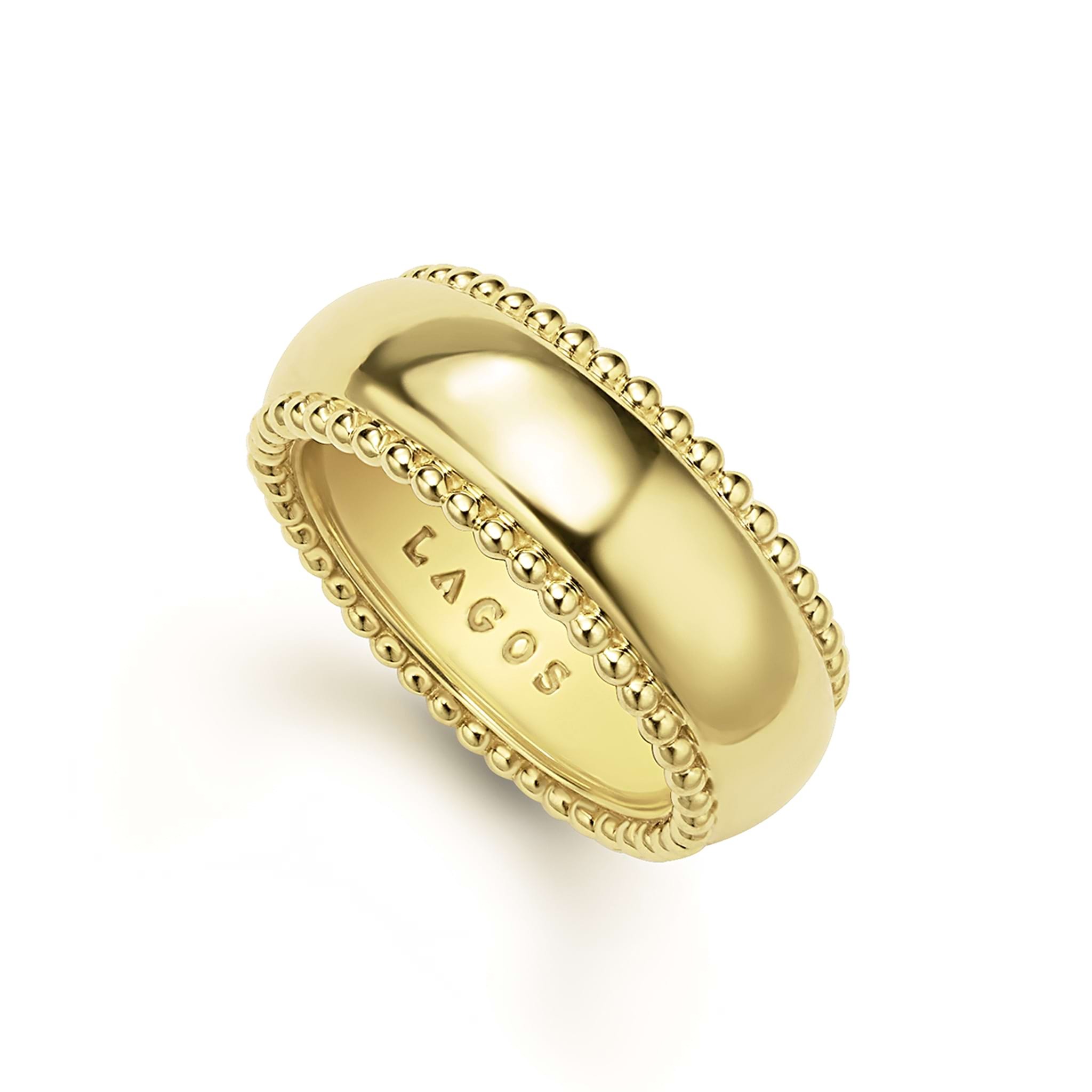 Lagos Men's Anthem 18k Gold Band Ring