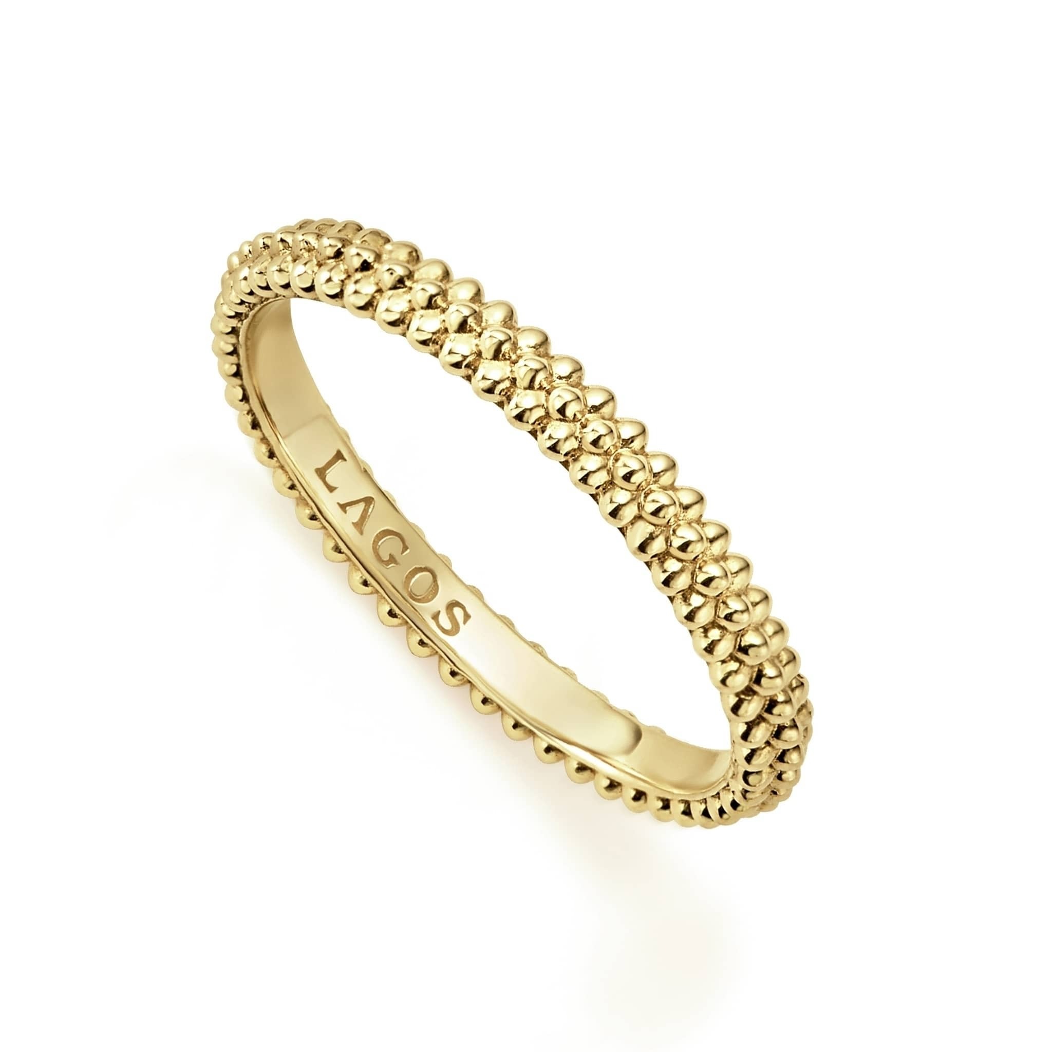LAGOS Caviar Gold 18K 3mm Caviar Stacking Ring