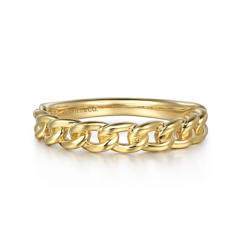 Gabriel & Co. Stackable Cuban Link Ring