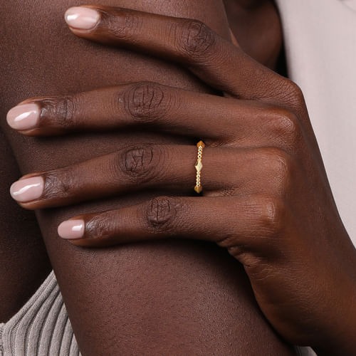 Gabriel & Co. Bujukan Plain Pyramid Classic Ring