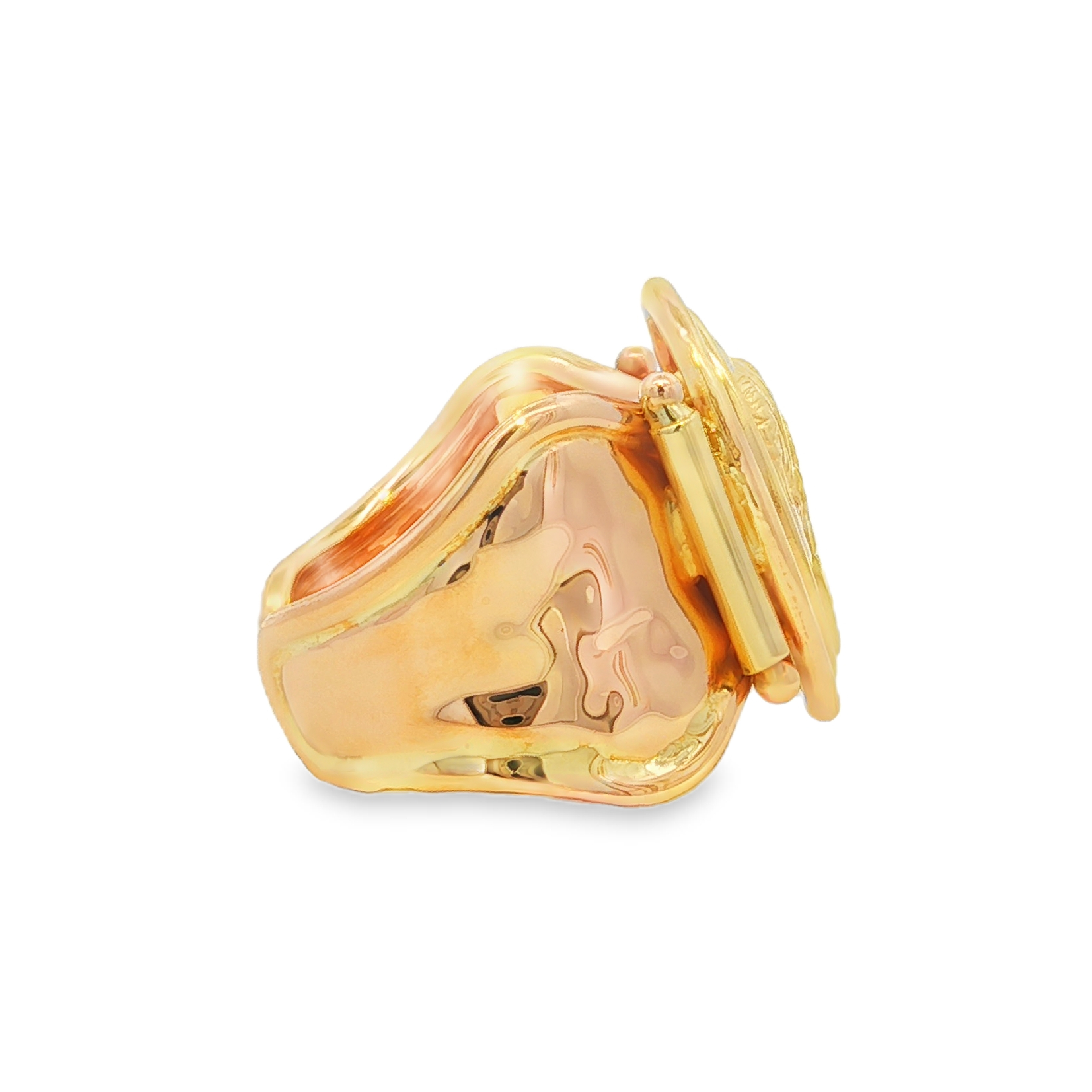 Estate by Martin Binder Gold Cameo Adjustable Ring