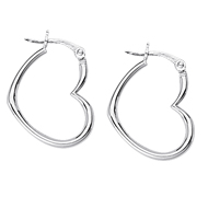 Aura By Martin Binder Heart Hoop Earrings