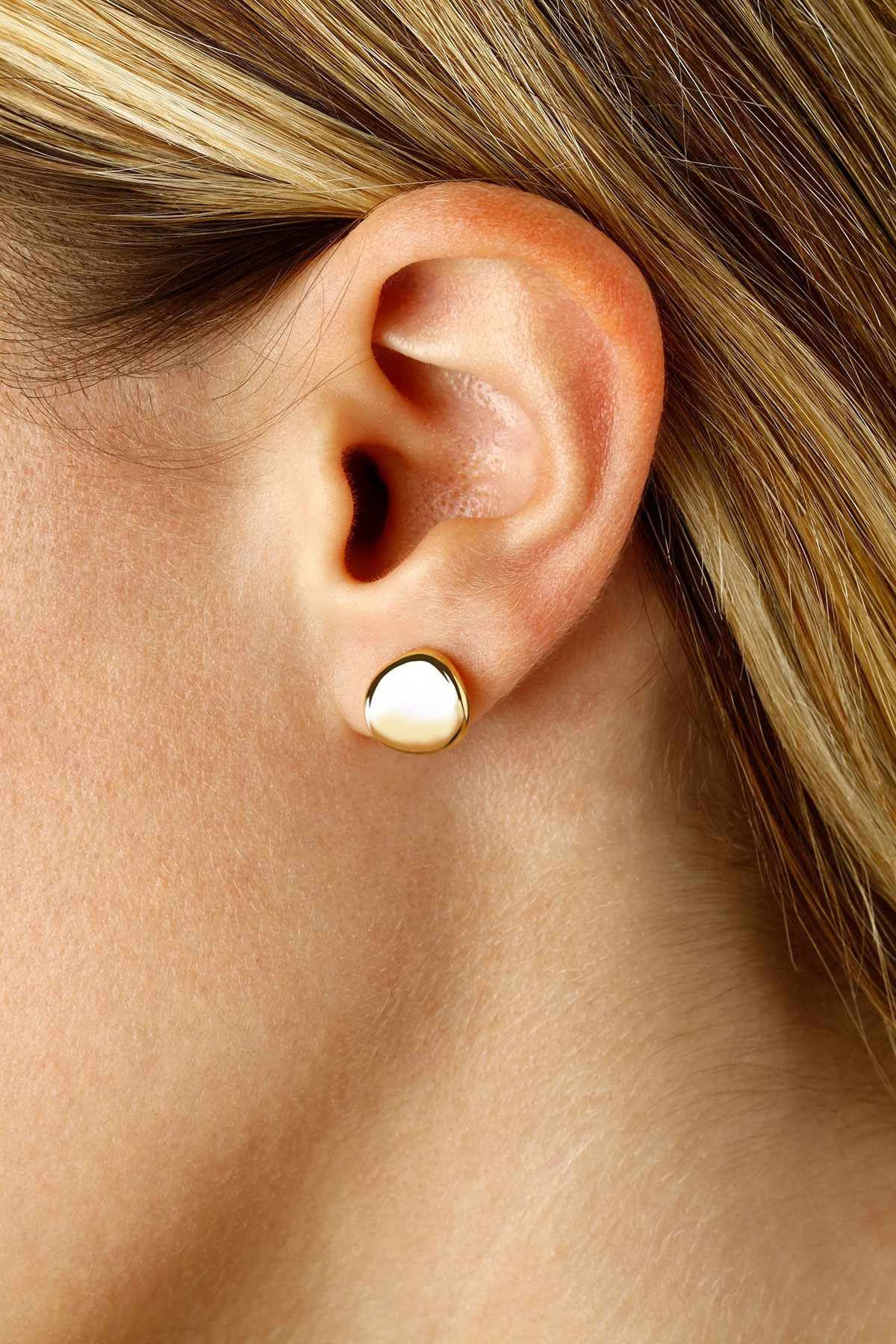 Aura By Martin Binder Dapped Disk Stud Earrings