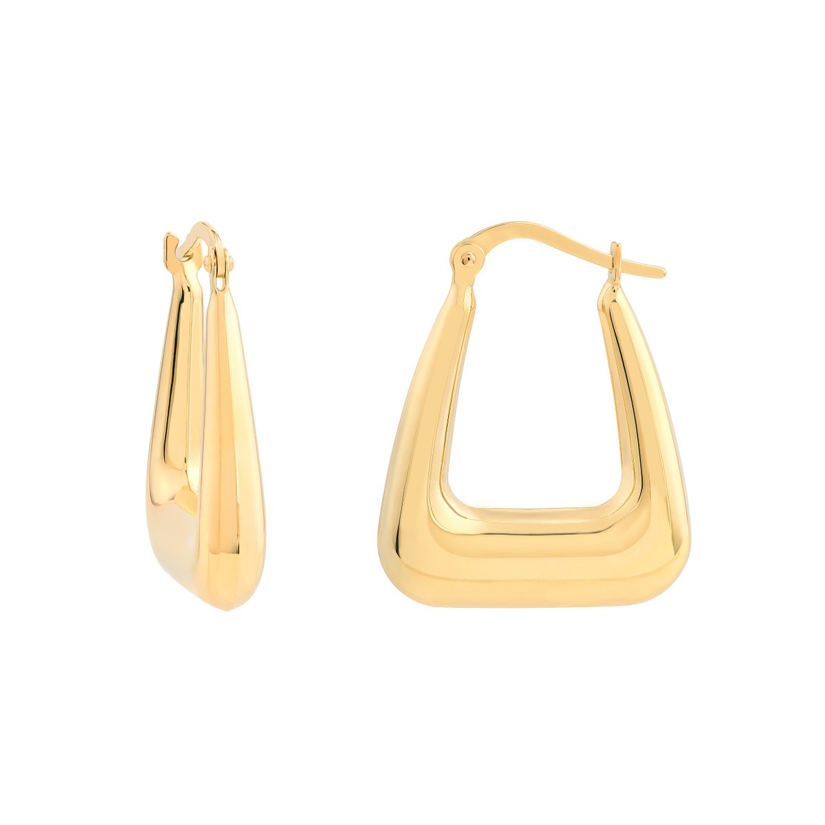Aura By Martin Binder Graduated Square Puff Hoop Earrings