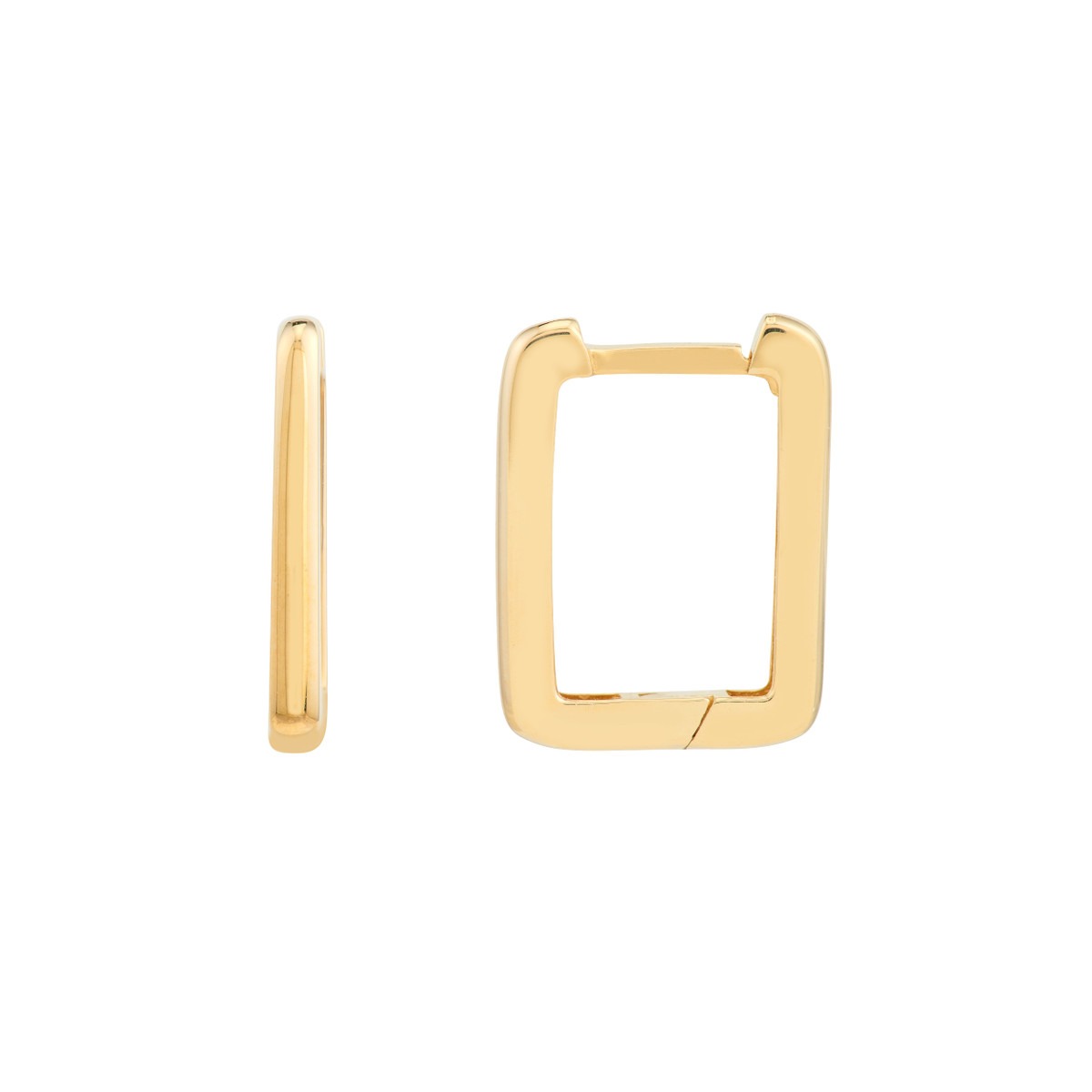 Aura By Martin Binder Square Frame Paperclip Hoop Earrings