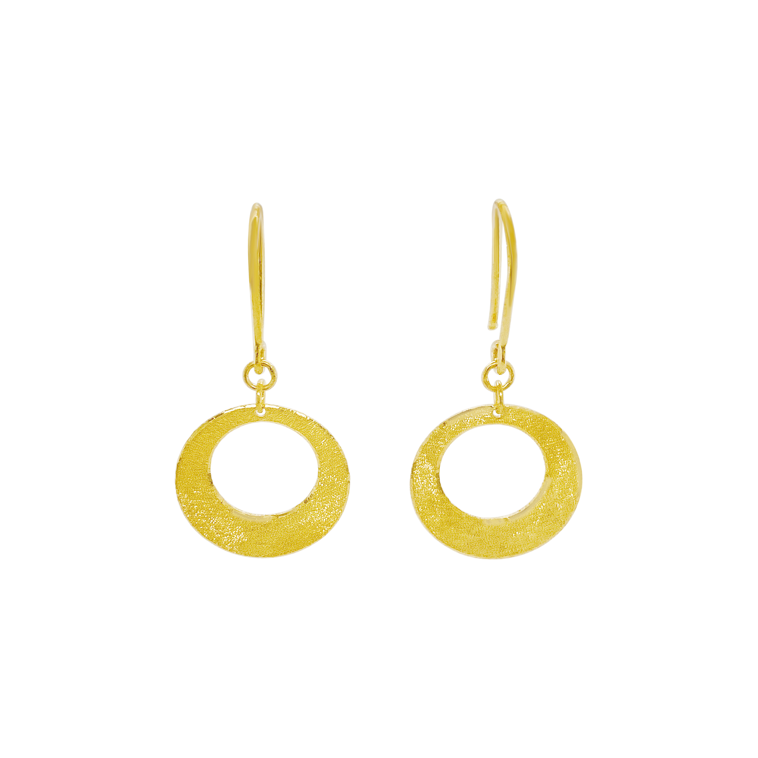Estate by Martin Binder 999 Gold Circle Earrings