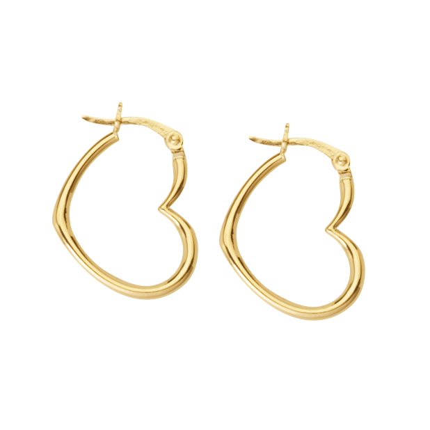Aura By Martin Binder Heart Hoop Earrings