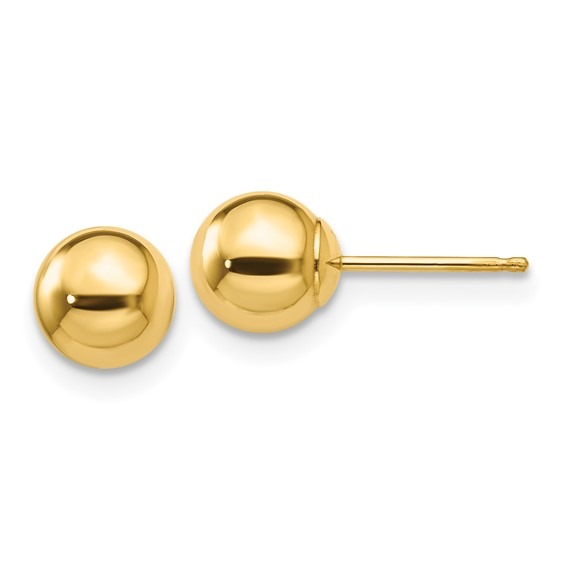 Aura By Martin Binder 6mm Gold Ball Stud Earrings