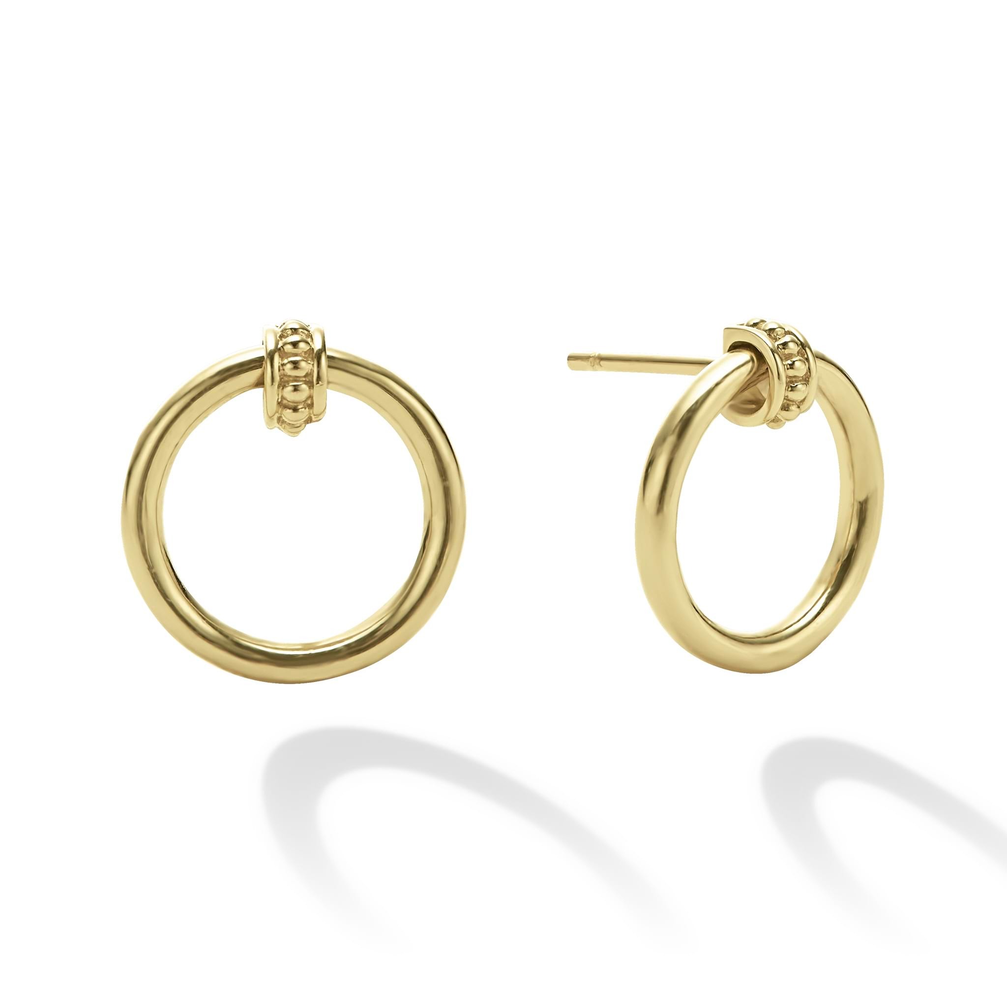 Lagos Meridian 18k Gold Circle Stud Earrings
