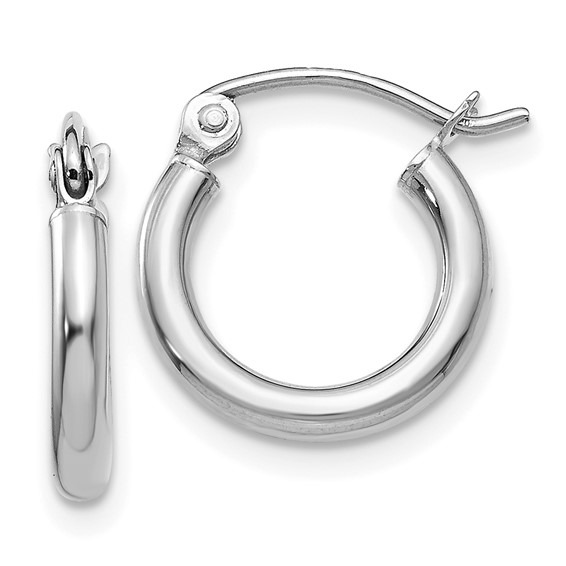 Aura By Martin Binder 2x13mm Gold Hoop Earrings