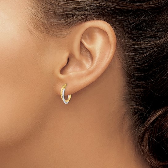 Aura By Martin Binder Two-tone Hoop Earrings