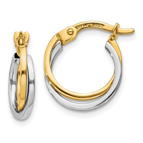 Aura By Martin Binder Two-tone Hoop Earrings
