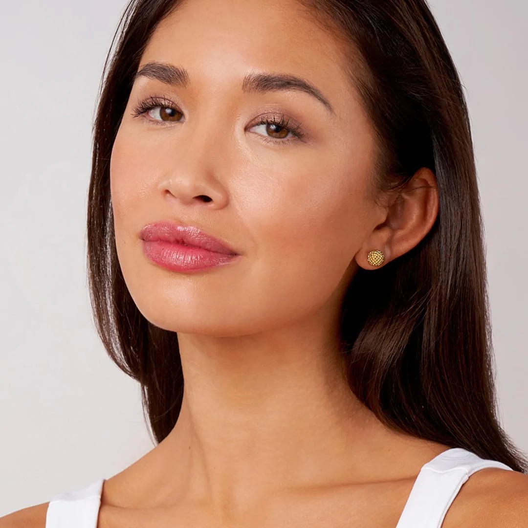 Lagos Caviar Gold Stud Earrings