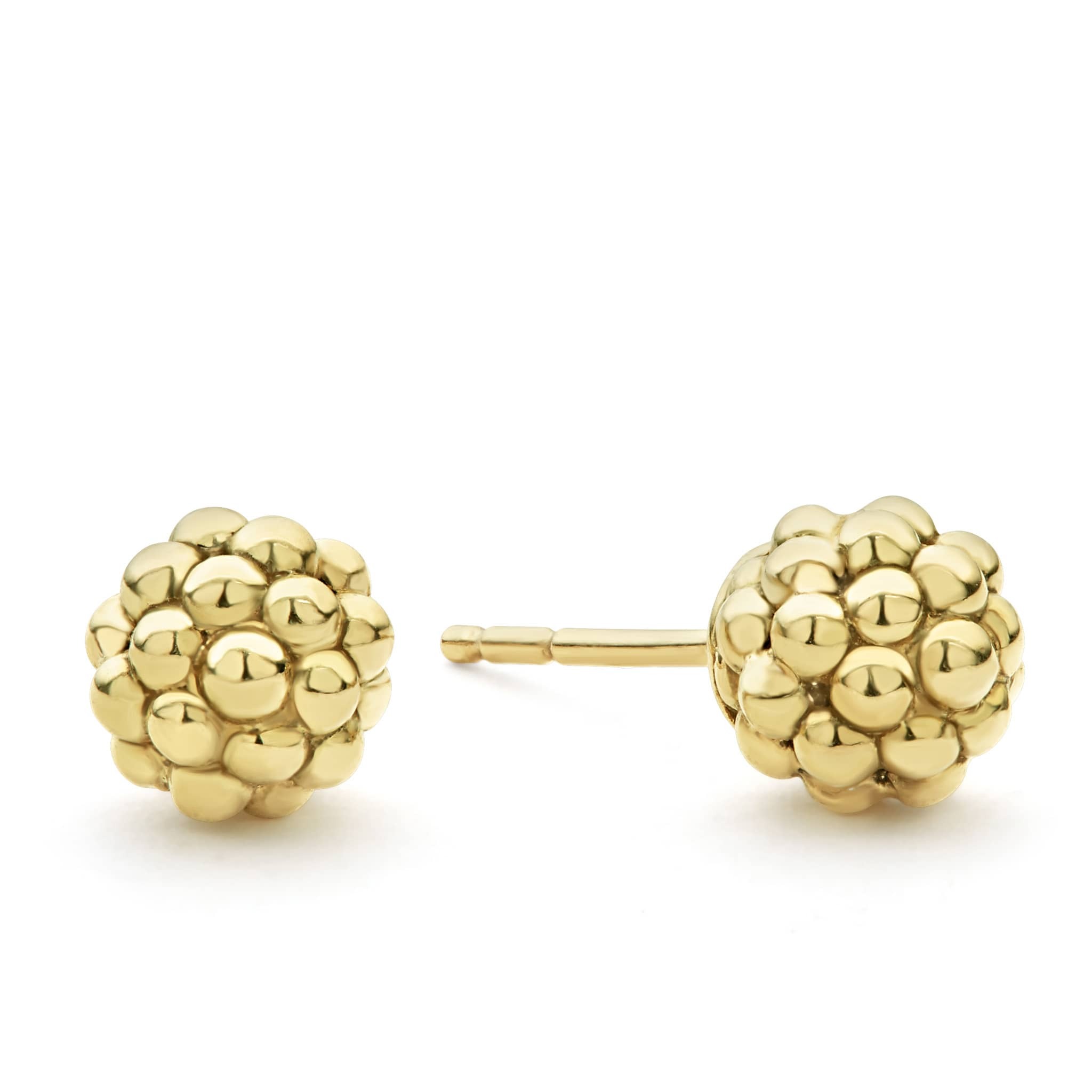 Lagos Caviar Gold Stud Earrings