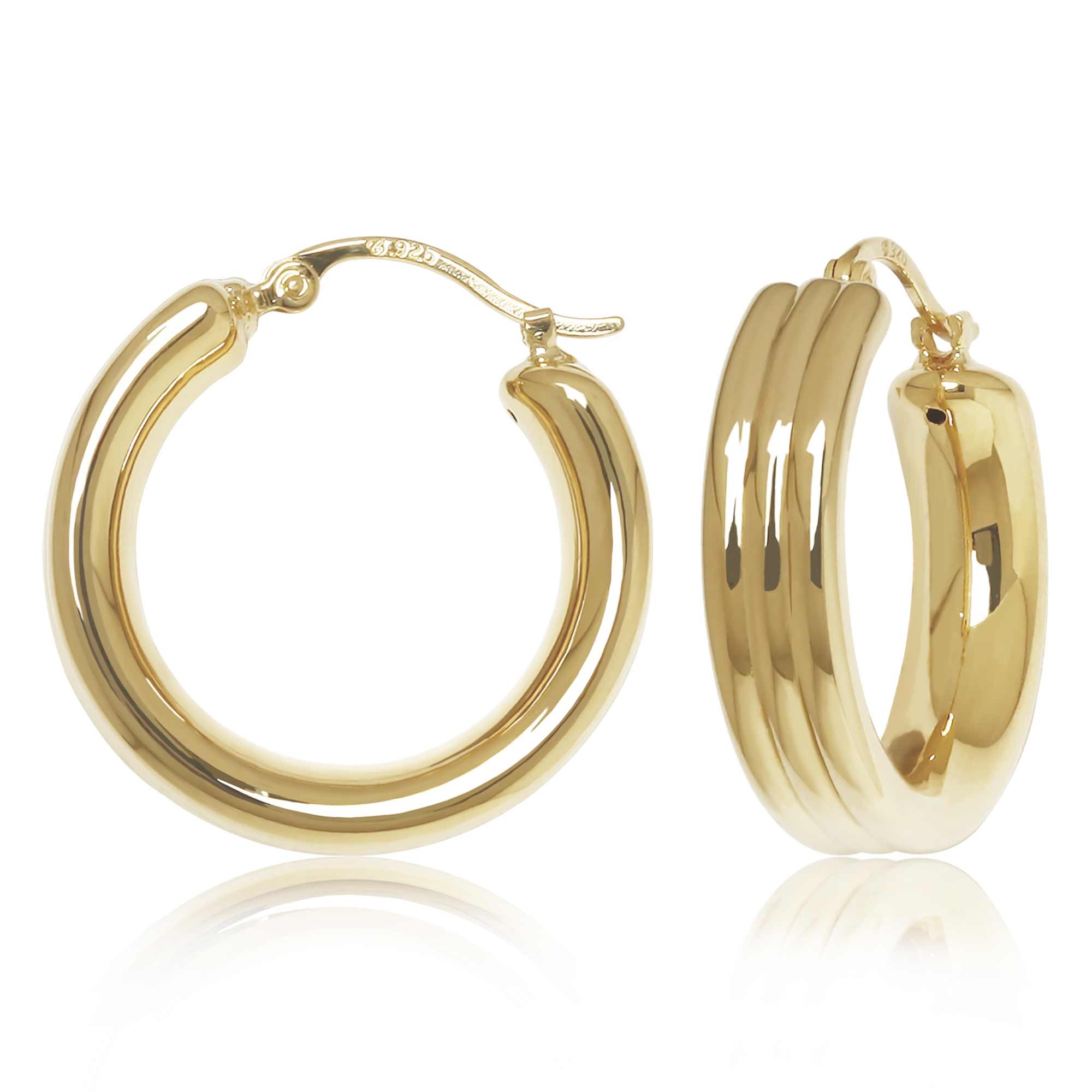 Aura by Martin Binder Multi Ribbed Hoop Earrings