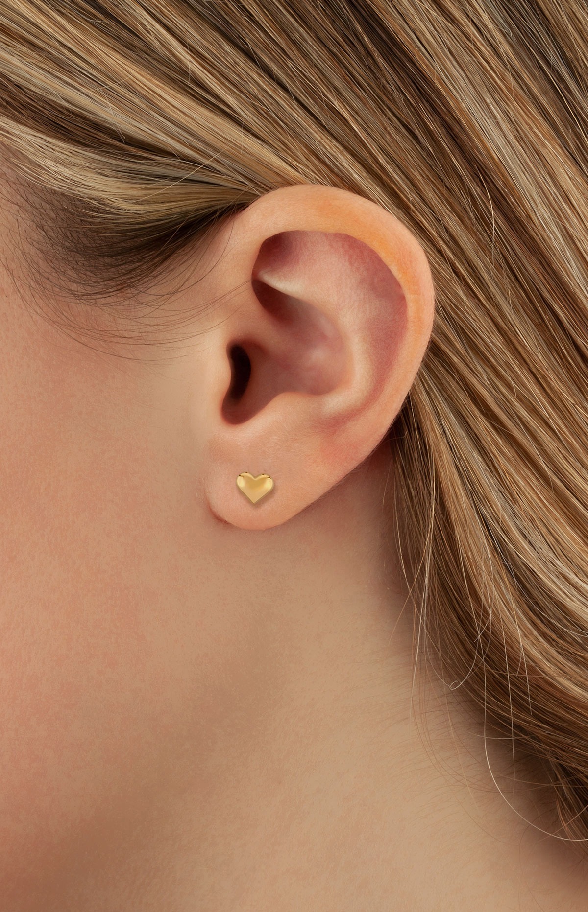 Aura by Martin Binder 10mm Puffed Heart Stud Earrings