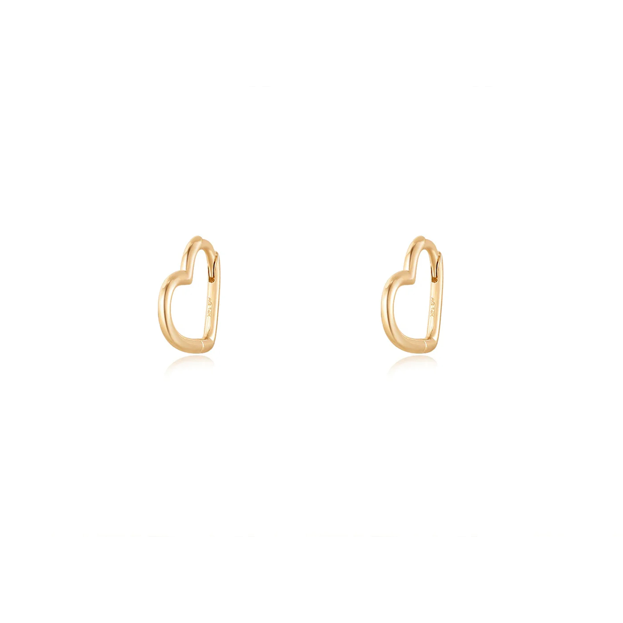 Aurelie Gi Julliette Heart Hoop Earrings