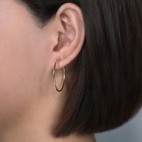 Gabriel & Co. Contemporary 30mm Round Classic Hoop Earrings