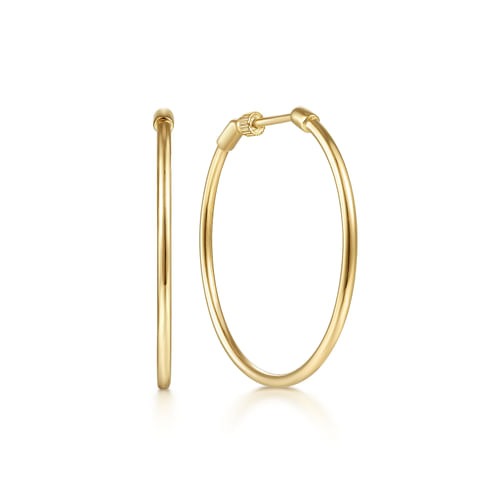 Gabriel & Co. Contemporary 30mm Round Classic Hoop Earrings