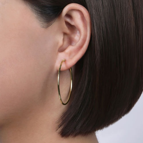Gabriel & Co. Contemporary 40mm Round Classic Hoop Earrings