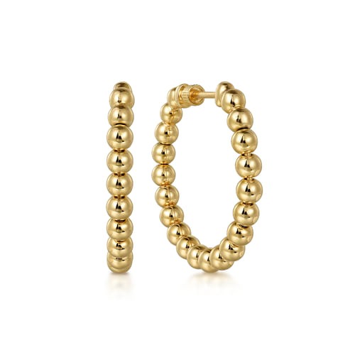 Gabriel & Co. Bujukan 30mm Beads Classic Hoop Earrings