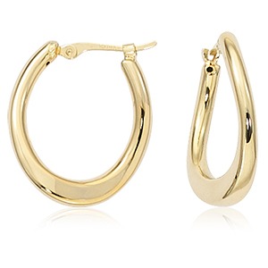Aura by Martin Binder Small Offset U Shape Hoop Earrings